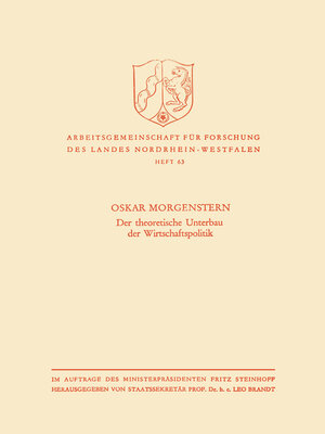 cover image of Der theoretische Unterbau der Wirtschaftspolitik
